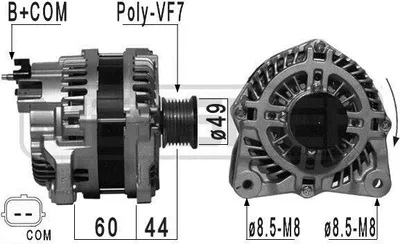 Immagine prodotto di ERA 209010A Alternatore LiMa 185 A 14 V per OPEL Movano B Furgone (X62), Movano B Minibus (X62), Movano B Cassone / Telaio (X62)