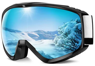 Image de Lunettes de ski avec protection UV400 et anti-buée, compatibles avec les porteurs de lunettes (OTG)