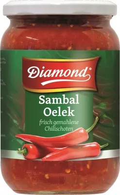 Produktbild von Diamond Sambal Oelek frisch gemahlene Chilischoten sehr scharf 740g