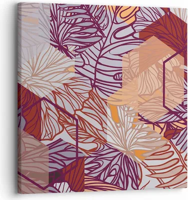 Produktbild von Bild auf Leinwand - Leinwandbild - Blatt Pflanze Blume - 30x30cm - Wand Bild - Wanddeko - Wandbilder - Leinwanddruck - Bilder - Kunstdruck - Wanddekoration - Leinwand bilder - Wandkunst - AC30x30-3865