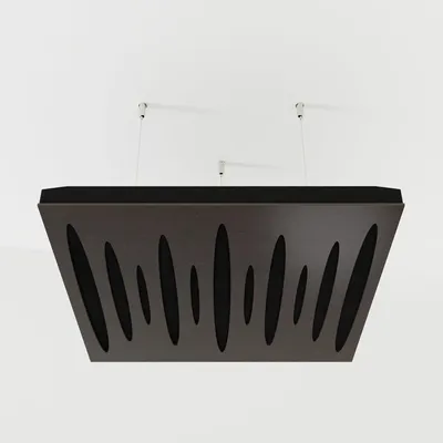 Productafbeelding van Set van 4 akoestische plafondpanelen PULSAR, 50x50x5 cm, wenge/zwart