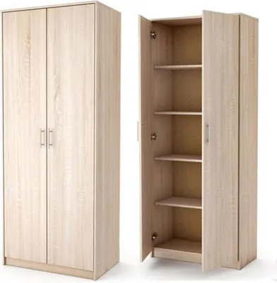 Produktbild von Mehrzweckschrank Kommode Kleiderschrank Stauraumkommode Hochschrank Nachbildung 180cm Sonoma