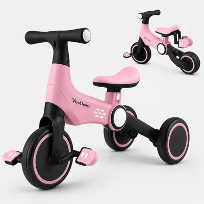 3-in-1-Leerfiets und Dreirad, klappbar, höhenverstellbar ab 32 cm
