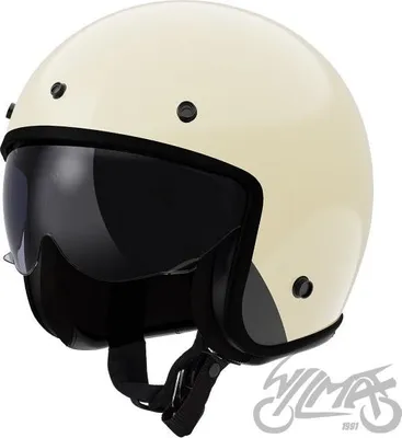 Obrázek produktu pro Motocyklová Helma LS2 OF601 Bob II Solid Krem XL - Styl a Bezpečnost