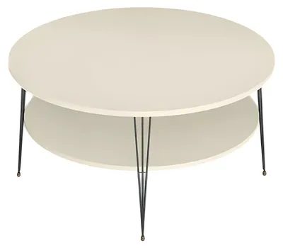 Produktbild von Eleganter Beigefarbener Couchtisch aus Holz mit modernem Design
