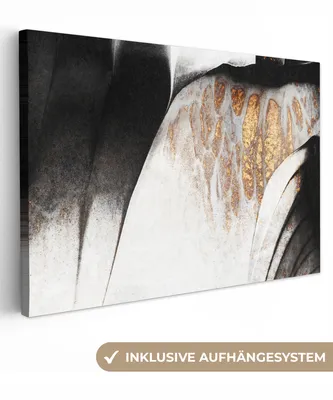 Obrázek produktu pro OneMillionCanvasses® - Plátna - Zlatý - Abstraktní - Design, Nástěnný obraz, Nástěnná dekorace Obývací pokoj, 30x20cm
