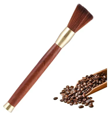 Produktbild von Barista Pinsel, Barista Reinigungspinsel Kaffeepinsel, Kaffeevollautomat Reinigungsbürste Holzgriff, Siebträger Bürste, Kaffee Pinsel für