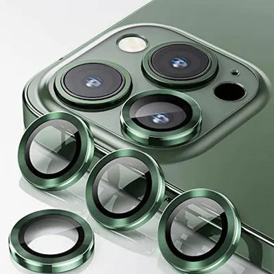 Produktbild von Metal Ring Camera Tempered Glas Film für Apple iPhone 14 Pro Max / 14 Pro Panzer