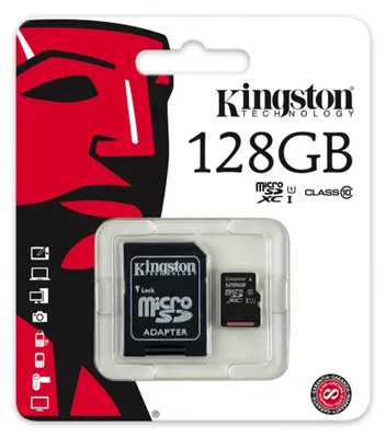 Produktbild von Kingston Technology microSDXC Class 10 UHS-I Card 128GB, 128 GB, MicroSDXC, Klasse 10, UHS-I, 45 MB/s, 10 MB/s