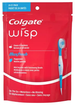 Produktbild von Colgate Wisp Max Fresh gfqBUe Mini Tragbare Mini-Bürsten, 24 Stück