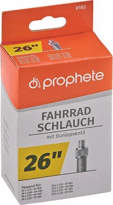 Produktbild von Prophete 182 Fahrradschlauch 26 x 1,75 - 26 x 2,125, Dunlopventil
