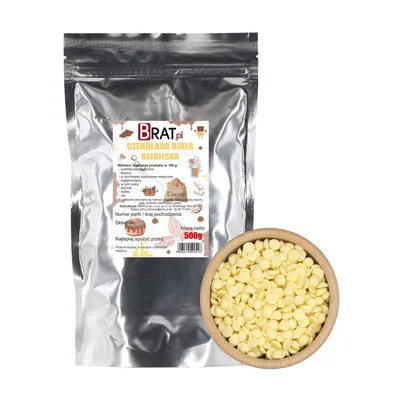 Produktbild von Czekolada biała Belgijska 500g Brat.pl