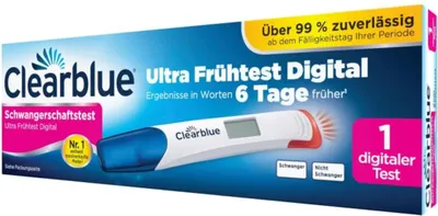Zdjęcie produktu dla Clearblue, Test ciążowy, 1 sztuka  (PRODUKT Z NIEMIEC)