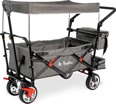 Produktbild von Klappbollerwagen 'AddPlus' mit Bremse, grau meliert
