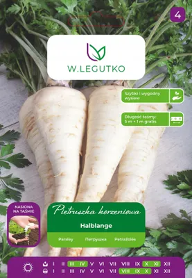 Zdjęcie produktu dla Pietruszka Korzeniowa Halblange Na Taśmie 6 M - Późna W. Legutko