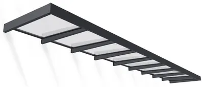 Produktbild von Palram - Canopia Metall Vordach Sophia XL 8514 Anthrazit 845x140x17 cm