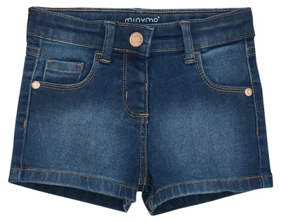 Immagine prodotto di Minymo MIShorts: pantaloncini jeans per bambine, shorts corti con tasche, in misto cotone, vestibilità regular