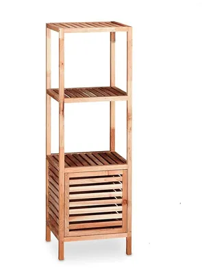 Produktbild von Naturel Home Holz Standregal 35,5 x 123 x 39,5 cm matt geölt, Walnussbraun
