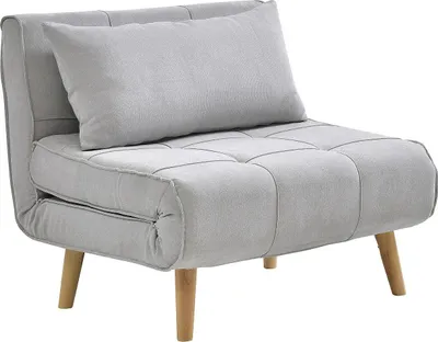 Produktbild von Schlafsessel - 90 cm - Stoff - Hellgrau - CHILA