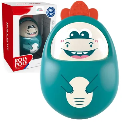 Produktbild von Dino Stehaufmännchen für Baby & Kleinkind Roly Poly Motorik Spielzeug mit Klang