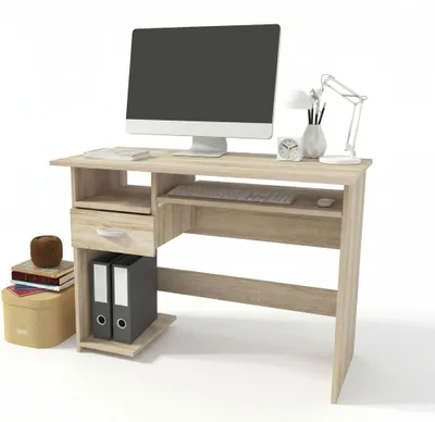 Produktbild von Schreibtisch Computertisch 100x50x74cm Eiche Sonoma mit Schublade