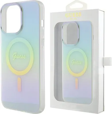 Zdjęcie produktu dla Etui Guess Iml Iridescent Magsafe Na Iphone 15 Pro - Turkusowe