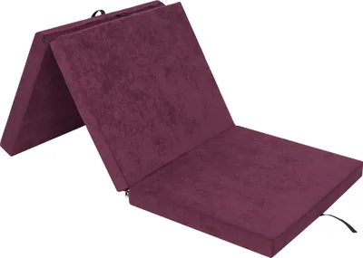 Image de Matelas pliant "BEN" - 195×80×8 cm - pliable, housse lavable, tissu Aloba, comme lit d'invité, tapis d'entraînement ou pouf | PillowPrim