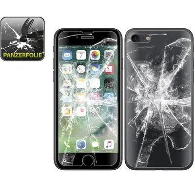 Produktbild von 2x Panzerfolie für iPhone 7 Plus ANTI-SCHOCK Displayschutz Displayfolie KLAR F/B