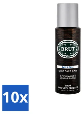Produktbild von 10 x Brut Musk Deodorant Spray - 200 ml - Vorteilspackung - 10 Stücke