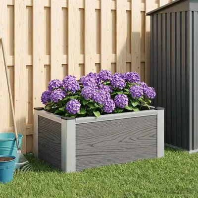 Image de Maison Exclusive - Potager surélevé gris 50 x 30 x 22 cm en WPC et aluminium