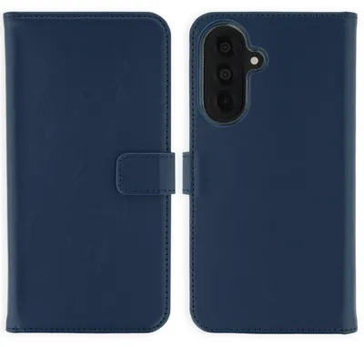 Productafbeelding van Selencia Echt Leren Bookcase voor de Samsung Galaxy A37 (5G) - Donkerblauw