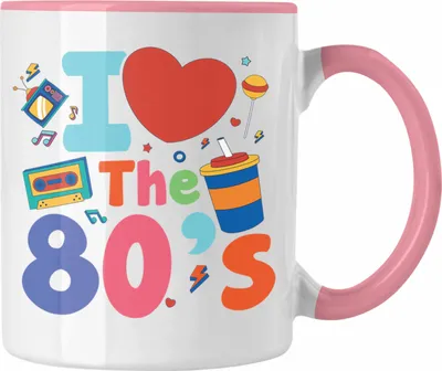Produktbild von Trendation - 80er Jahre Tasse Geschenk Achziger Geschenkidee Party (Rosa)