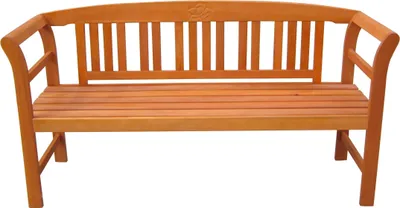 Produktbild von Gartenbank "Harland" aus Holz in braun. Abmessungen (BxHxT) 157x82,2x45 cm