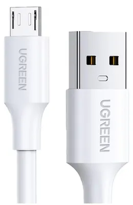 Produktbild von UGREEN Micro USB auf USB-A Kabel 1,5 m - Schnelles Laden & Datentransfer in Weiß KP35179