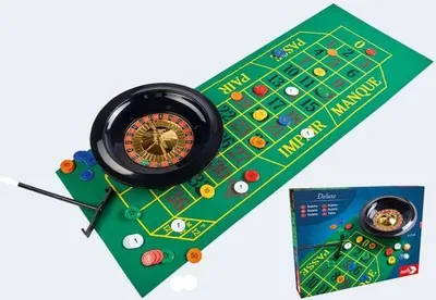Produktbild von noris 606102025 Deluxe Set Roulette - mit 2 Stahlkugeln, 60 Jetons und weiterem Zubehör für EIN echtes Casino Feeling, ab 8 Jahren