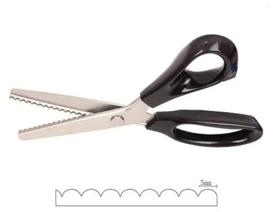Pinkingschere mit Wellenschliff 5 mm, RVS, 235 mm