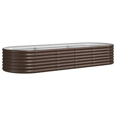 Produktbild von "WINTER SALE"Hochbeet - Blumenkasten - Pflanzkorb - Verzinkter Stahl 224x80x36 cm Braun - Beete Einfacher Aufbau NEU9837904