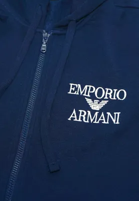 Produktbild von EMPORIO ARMANI Herren-Sweatshirt-Strickjacke mit Reißverschluss und Kapuze, Winter-Sweatshirt, Artikel 111784 3F571, Kapuzenpullover, EUR L - CN 175/96A - BR G - MX G, Cotone 60%,Poliestere 40%