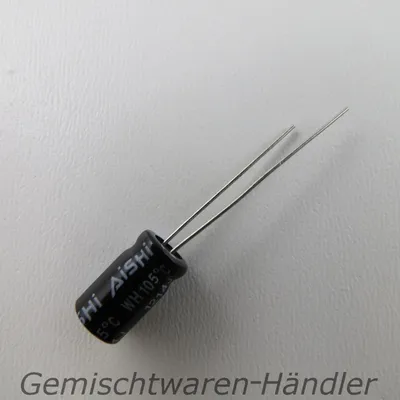 Produktbild von 5x 0,47µF 50V ELKO Kondensator Sortiment zusammenstellbar µ mF Elekrolyt radial