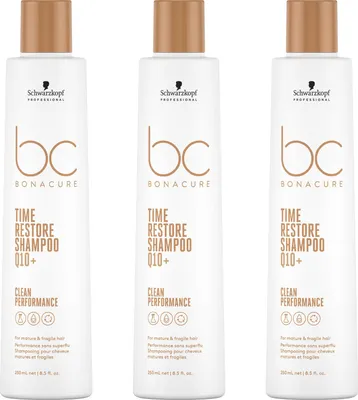 Produktbild von BC Bonacure Time Restore Shampoo 3x250 ml