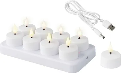 Produktbild von LUMINEO Teelicht LED Plastik indoor 486715 8St weiß