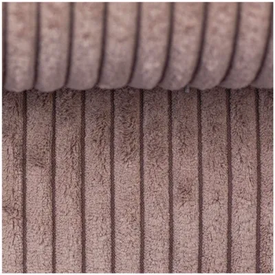 Breitcord-Polsterstoff Wanja in altrosa mit 1cm breiter Rippe, weiche Samt-Haptik und strukturierte Oberfläche für Polsterarbeiten.