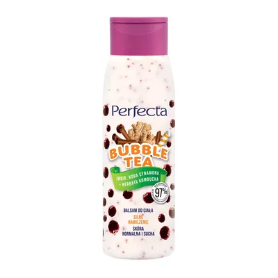 Produktbild von Perfecta Bubble Tea Körperbalsam Intensiv Feuchtigkeitspflege - Ingwer, Zimtrinde und Kombucha-Tee 400 ml