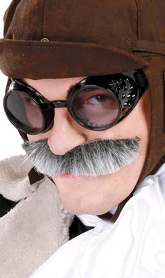 Retro-Pilotenbrille, schwarz, 1 Stück für Kostüme