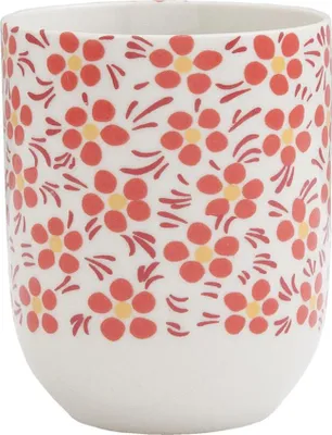 Produktbild von Clayre & Eef Tasse 100 ml Rot Porzellan Blumen