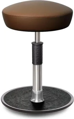 Produktbild von Sitz- Stehhocker Free Regular Hutsitz Boxmark Leder Braun chrom /schwarz.