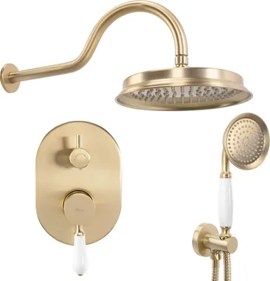 Produktbild von Unterputz Duschgarnitur Rea SERRA brushed gold + box