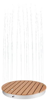 Immagine prodotto di Home Deluxe Doccia a pavimento in WPC CALIA Teak - ⌀ 70,5 cm | Doccia a pavimento, doccia esterna, doccia da giardino, doccia esterna