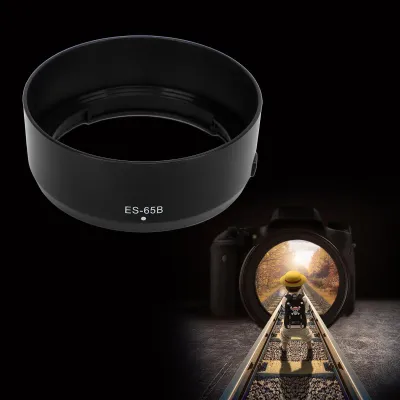 Productafbeelding van Zonnekap voor camera, zwart, vermindert reflecties, met omkeerbare bajonetaansluiting, geschikt voor objectieven van 50 mm met een lichtsterkte van f/1.8