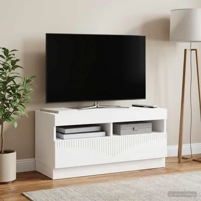 Immagine prodotto di Maison Exclusive - Mobile TV LED bianco, realizzato in legno composito